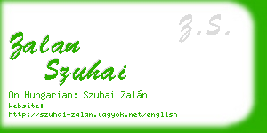 zalan szuhai business card